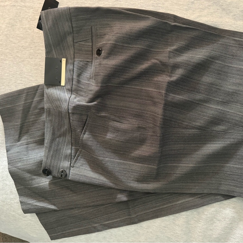 Lane Bryant Black and Gray Herringbone Trousers